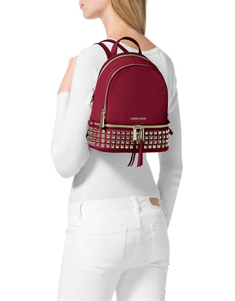 michael kors rhea backback red|Michael Kors rhea backpack.